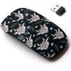 2.4G Wireless Mouse with Cute Pattern Design for All Laptops and Desktops with Nano Receiver - Caricature Deers Christmas view 1