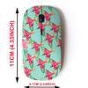 2.4G Wireless Mouse with Cute Pattern Design for All Laptops and Desktops with Nano Receiver - bee Eater Watercolor view 2