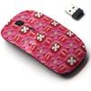 2.4G Wireless Mouse with Cute Pattern Design for All Laptops and Desktops with Nano Receiver - basrelief Optical Illusion Colorful view 1