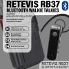 Retevis RB37 New Version,Bluetooth Two Way Radio,2 Way Radio with Earpiece,2000mAh, Headset Walkie Talkies Wireless for Mechanic, Church, School, Dental, Hotel (10 Pack) view 4