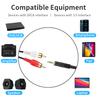 Abireiv 3.5mm to 2 Male RCA Cable - 15FT, Stereo Audio Adapter Braided Hi-Fi Sound Auxiliary Y Splitter, Metal Shell Shielded Aux RCA Y Cord Compatible with Smartphone MP3 Tablet Speaker view 3