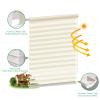 Tonature Custom Shangri-La Roller Shades Sheer Shades Room Darkening Light Filtering Window Shades Triple Fabric Roller Blinds UV Protection Light Control for Day and Night Lily Cream XG6013-2 view 2