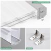 Tonature Custom Shangri-La Roller Shades Light Filtering Window Shades Room Darkeing Triple Sheer Shades Privacy Light Control for Day and Night Bedroom Office Study Light Grey XG6013-4 view 3