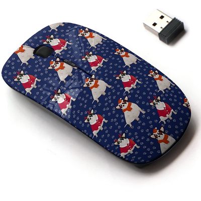 2.4G Wireless Mouse with Cute Pattern Design for All Laptops and Desktops with Nano Receiver - Dog Years