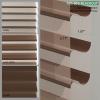 Tonature Custom Blackout Roller Shades Shangri-La Window Shades Fast Delivery Triple Fabric Sheer Shades Window Roller Blinds Light Control for Day and Night Bedroom Kitchen Chocolate XG6012-8 view 4