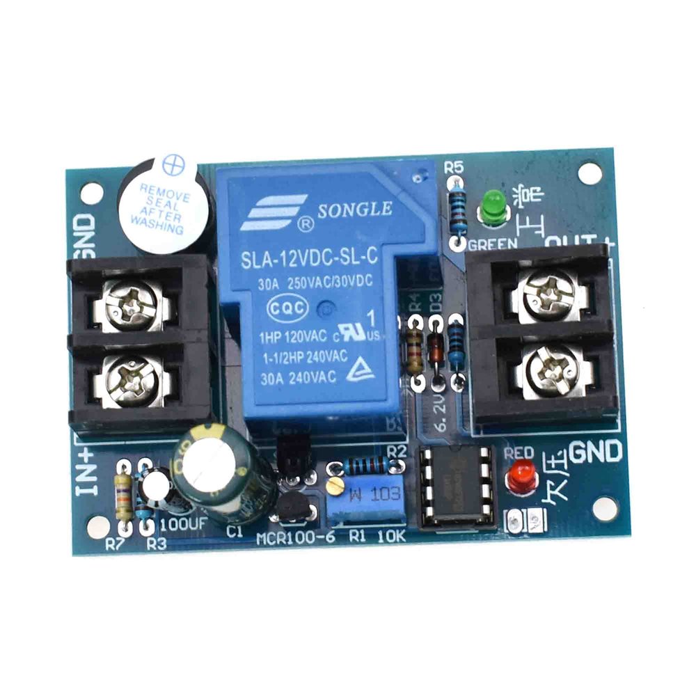 Reland Sun 12V Battery Controller with Delay Anti-over-discharge Protection Board Low Voltage Undervoltage Protection Universal