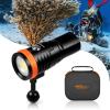 ORCATORCH D910V Scuba Diving Video Light, Max 5000 Lumens Underwater Flashlight with 120 Degree Wide Angle Beam, Underwater 150 Meters Diving Photography Light with Titanium Alloy Switch view 1