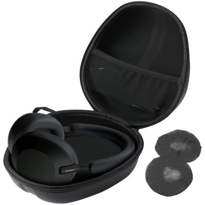 ProCase Hard Headphone Case Travel Bag for Sony WH-1000XM4, Beats Solo3, Bose QC, Hardshell EVA Carrying Case Headset Case with 2 Dust Covers - Black