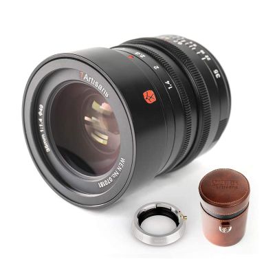 7artisans M35mm F1.4 Full Frame Large Aperture Manual Focus Prime Fixed Lens for Leica M2 M3 M4,for Leica SL TL TL2 CL and for Fujifilm GFX Mirrorless Cameras with Leica M to Sony E Adapter Ring