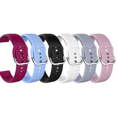 6 Pack Sport Bands Compatible with AGPTEK LW31, Breathable Colorful Rubber Replacement Watch Bands Women Men for AGPTEK LW31 Smartwatch Wristbands