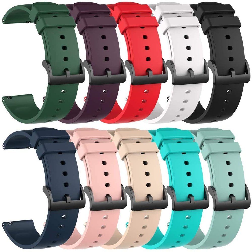 Chofit 10 Pack Silicone Sport Band Compatible with AGPTEK LW31,Soft Silicone Accessories Wristbands Replacement for AGPTEK LW31