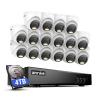 ANNKE 16 Channel CCTV Security Camera System, 16CH 3K Lite 5-in-1 DVR with 16x 1080P HD IP67 Weatherproof Turret Cameras, AI Human/Vehicle Detection, Smart Dual Light, 4 TB Hard Drive Included view 1