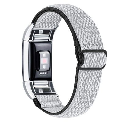 KangPlus Band Compatible with Charge 2,Lightweight Elastic Loop Woven Replacement Band Sport Soft Breathable Strap Adjustable 5.3-8.3 inch for Women Men