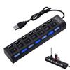 7Port USB Hub Multi Charger Switch Splitter Powered AC Adapter PC Laptop Desktop view 1