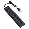 7Port USB Hub Multi Charger Switch Splitter Powered AC Adapter PC Laptop Desktop view 2