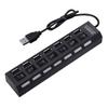 7Port USB Hub Multi Charger Switch Splitter Powered AC Adapter PC Laptop Desktop view 4