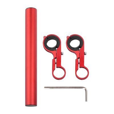 Jiawu Handlebar Extender Mount, Light Multifunctional Handlebar Extension Bracket Convenient for Install Horn/Lamp/Code for Install Mobile Phone Clamp(Extension Rod-red)