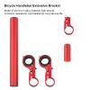 Jiawu Handlebar Extender Mount, Light Multifunctional Handlebar Extension Bracket Convenient for Install Horn/Lamp/Code for Install Mobile Phone Clamp(Extension Rod-red) view 2