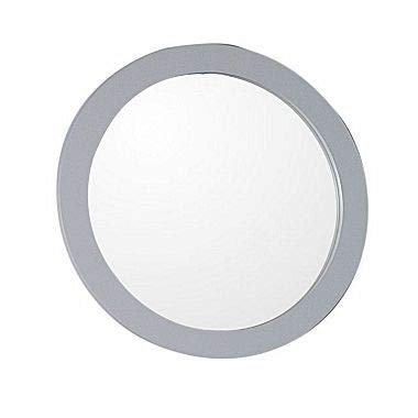 Round Framed Mirror Wood44; Light Gray