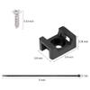 100 Pcs Cable Zip Tie Saddle Type Mounts Base with 8" Cable Ties Tapping Screw, Wire Cable Clips Organizer Holders Clamps Black view 2