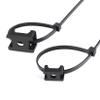100 Pcs Cable Zip Tie Saddle Type Mounts Base with 8" Cable Ties Tapping Screw, Wire Cable Clips Organizer Holders Clamps Black view 3