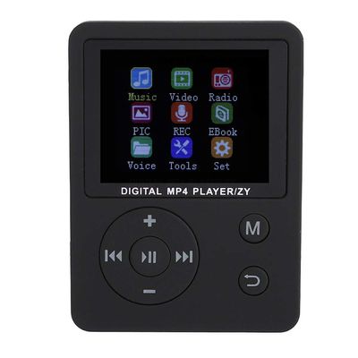 Music Player, Color Screen USB2.0 MP4 Player for Home for Sports for Travel Use for Recording(Black)