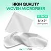 OPTIPAK Glasses Cleaning Cloth - Eco Friendly Microfiber Cleaning Cloth for Eyeglasses, Electronics, Glass, Camera Lens, Computer Screen (White, 20 Pack) view 2