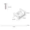 100 Pcs Cable Zip Tie Saddle Type Mounts Base with 8" Cable Ties Tapping Screw, Wire Cable Clips Organizer Holders Clamps White view 2