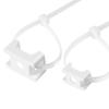 100 Pcs Cable Zip Tie Saddle Type Mounts Base with 8" Cable Ties Tapping Screw, Wire Cable Clips Organizer Holders Clamps White view 3