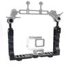 BGNing Underwater Handle Tray, Camera Dual Handheld Diving Tray, Hand Grip Stabilizer D60mm 8"/10" Float Arm Compatible with GoPro/Sjcam LED Flash Light Photo Video view 2