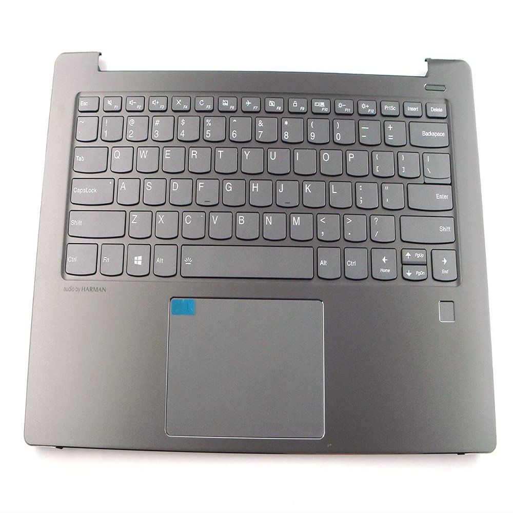 Bayjebu Parts for Lenovo ideapad 530S-14IKB Palmrest Keyboard Bezel US English Backlit Fingerprint Black 5CB0R11536