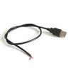 10PCS 2Pin Male Female 5V USB Connector Wire DIY USB Connect Cable for Single Color 5050 3528 5730 Flexible LED Strip Light (Black, 50CM) view 2