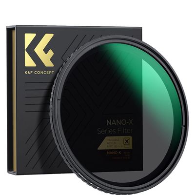 K&F Concept 46MM Variable Fader ND Filter Neutral Density Variable Filter ND2 to ND32 (1-5 Stop) for Camera Lens NO X Spot, Ultra-Slim Multiple Layer Nano Coated