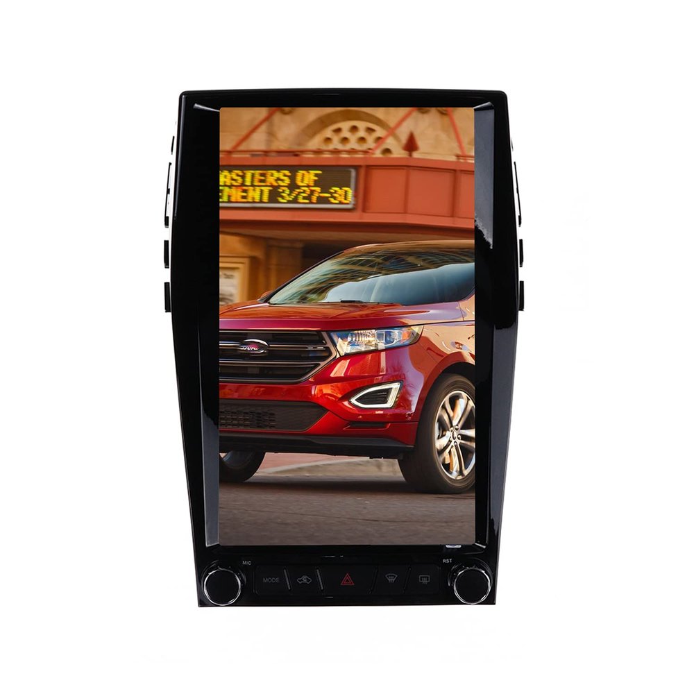 ZWNAV Tesla Style Touch Screen Radio for Ford Edge S-Max 2015-2019 Car Stereo Android Auto Replacement Head Unit GPS Navigation Multimedia Player Carplay (2015-2019, SYNC 3 Version)