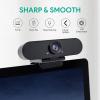 1080p Webcam with Dual Stereo Microphones & Privacy Cover, Full HD USB Desktop Web Computer Camera with Auto Light Correction for Video Conferences, Compatible with Windows & Mac, PC & Laptop view 2