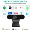 1080p Webcam with Dual Stereo Microphones & Privacy Cover, Full HD USB Desktop Web Computer Camera with Auto Light Correction for Video Conferences, Compatible with Windows & Mac, PC & Laptop view 4