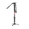 Manfrotto Element MII Video Kit Aluminium Fluid Monopod with Video Head, Slim and Lightweight, Loads up to 4kg, Foldable Fluid Base, 4 Sections, Twist Locks, for mirrorless and DSLR Cameras view 1