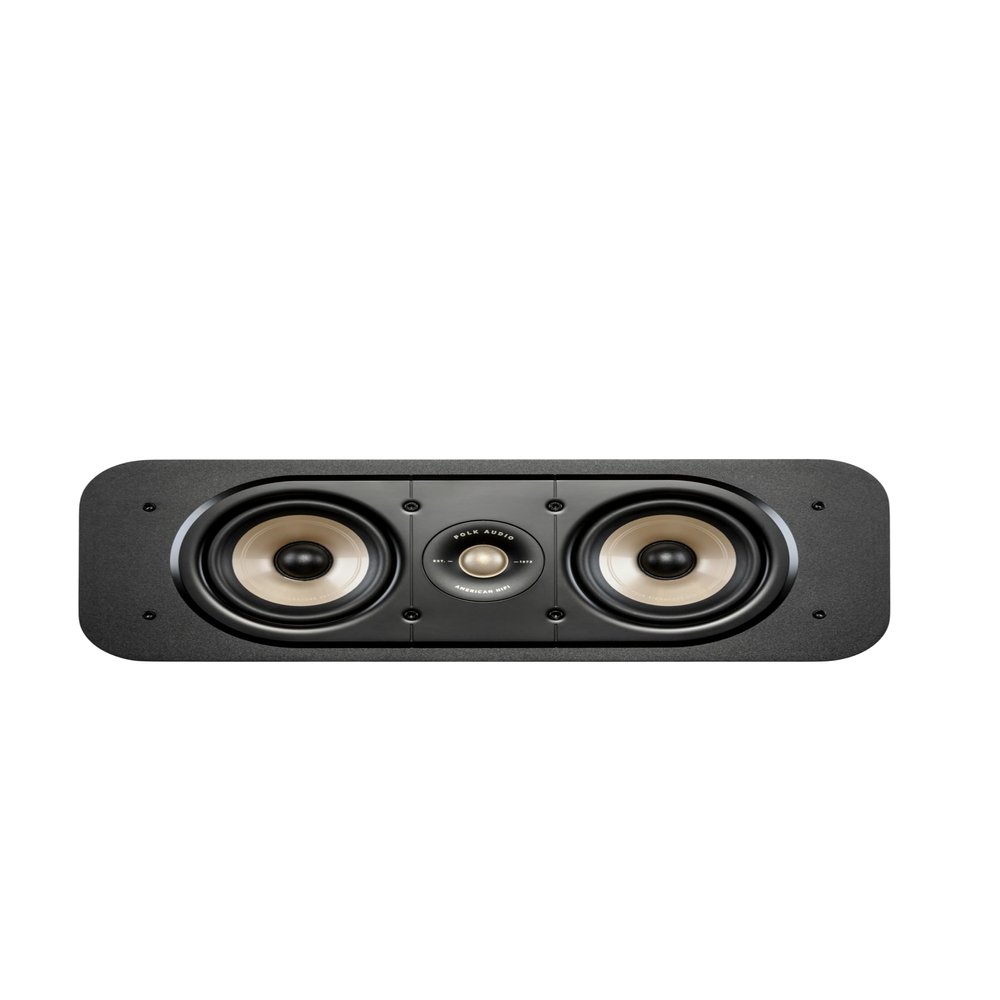 Polk Signature Elite ES30 Center Channel Speaker, Home Theater Speakers, Hi-Res Audio Certified, Dolby Atmos & DTS:X Compatible, 1" Tweeter & Two 5.25" Woofers, Dual Power Port Bass, Stunning Black