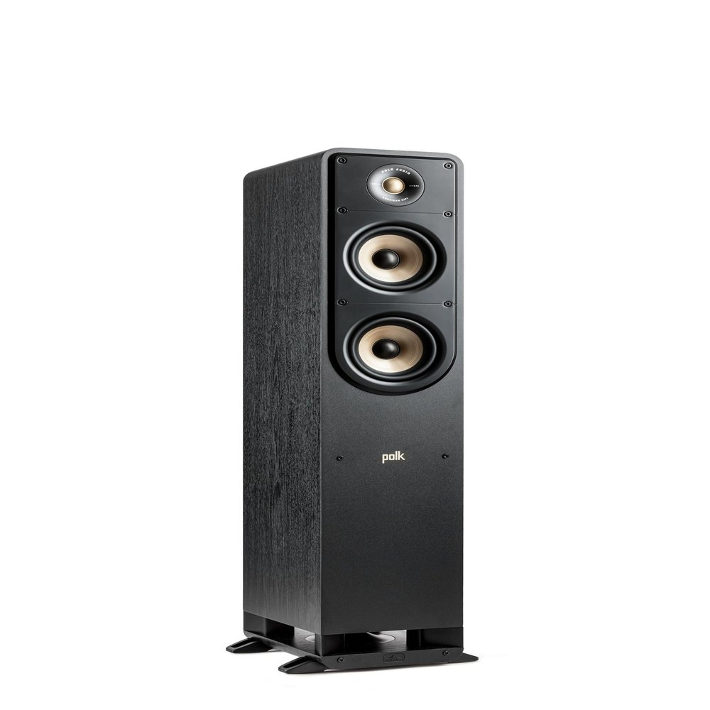 Polk Signature Elite ES50 Tower Speaker - Hi-Res Certified, Dolby Atmos Speakers & DTS:X Compatible, 1" Tweeter & (2) 5.25" Woofers, Power Port Technology for Effortless Bass, Stunning Black