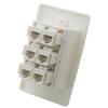 1 Gang 25MM Depth Step 6 Ports CAT6 RJ45 Female To Female Wall Plate view 4