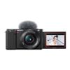Sony Alpha ZV-E10 - APS-C Interchangeable Lens Mirrorless Vlog Camera Kit - Black view 1
