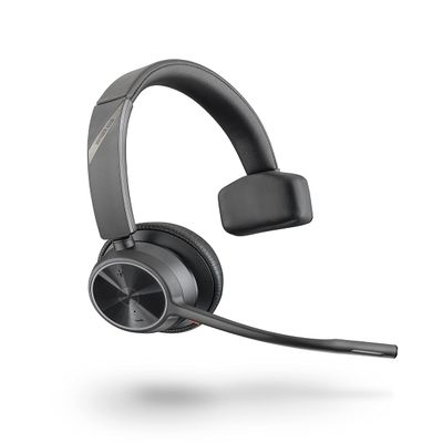 Poly - Voyager 4310 UC Wireless Headset (Plantronics) - Single-Ear Headset with Boom Mic - Connect to PC/Mac via USB-C Bluetooth Adapter, Cell Phone via Bluetooth - Works with Teams, Zoom & More,Black