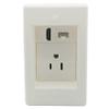 1 Gang 25MM Depth Step 1 Port HDMI 1 Port CAT6 RJ45 1 Port Electrical Power Outlet Wall Plate view 3