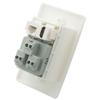 1 Gang 25MM Depth Step 1 Port HDMI 1 Port CAT6 RJ45 1 Port Electrical Power Outlet Wall Plate view 4