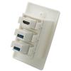 1 Gang 25MM Depth Step 2 Ports USB 3.0 1 Port HDMI Female To Female Wall Plate view 3