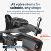 FASTAND Bike Stem Phone Mount with Dual Lock Buckles  CNC Aluminum Center Holder for iPhone & Android | Quick Install | Anti-Shake Clamp for MTB/Road/Mountain view 2