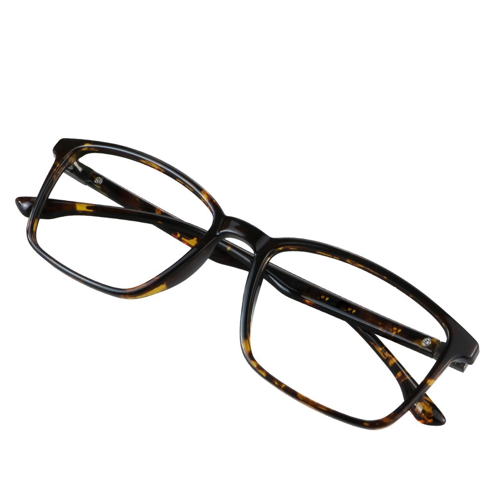 VisionGlobal Blue Light Blocking Glasses for Women/Men, Anti Eyestrain, Computer Reading Glasses, Stylish Square Frame, Anti Glare (Tortoise, 5.50 Magnification)