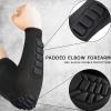 Hobrave Padded Arm Sleeves 2 Pack Crashproof Elbow Forearm Pads Compression Protection Support for Basketball Volleyball view 3