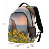 ALAZA Horse Sunflowers Backpacks Travel Laptop Daypack School Book Bag for Men Women Teens Kids one-size view 3