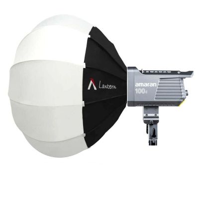 Aputure Amaran 100D S with Aputure Lantern 65cm Softbox Kit,130W LED Video Light,5600K CRI+95 with Bowens Mount for Photography,YouTube Films